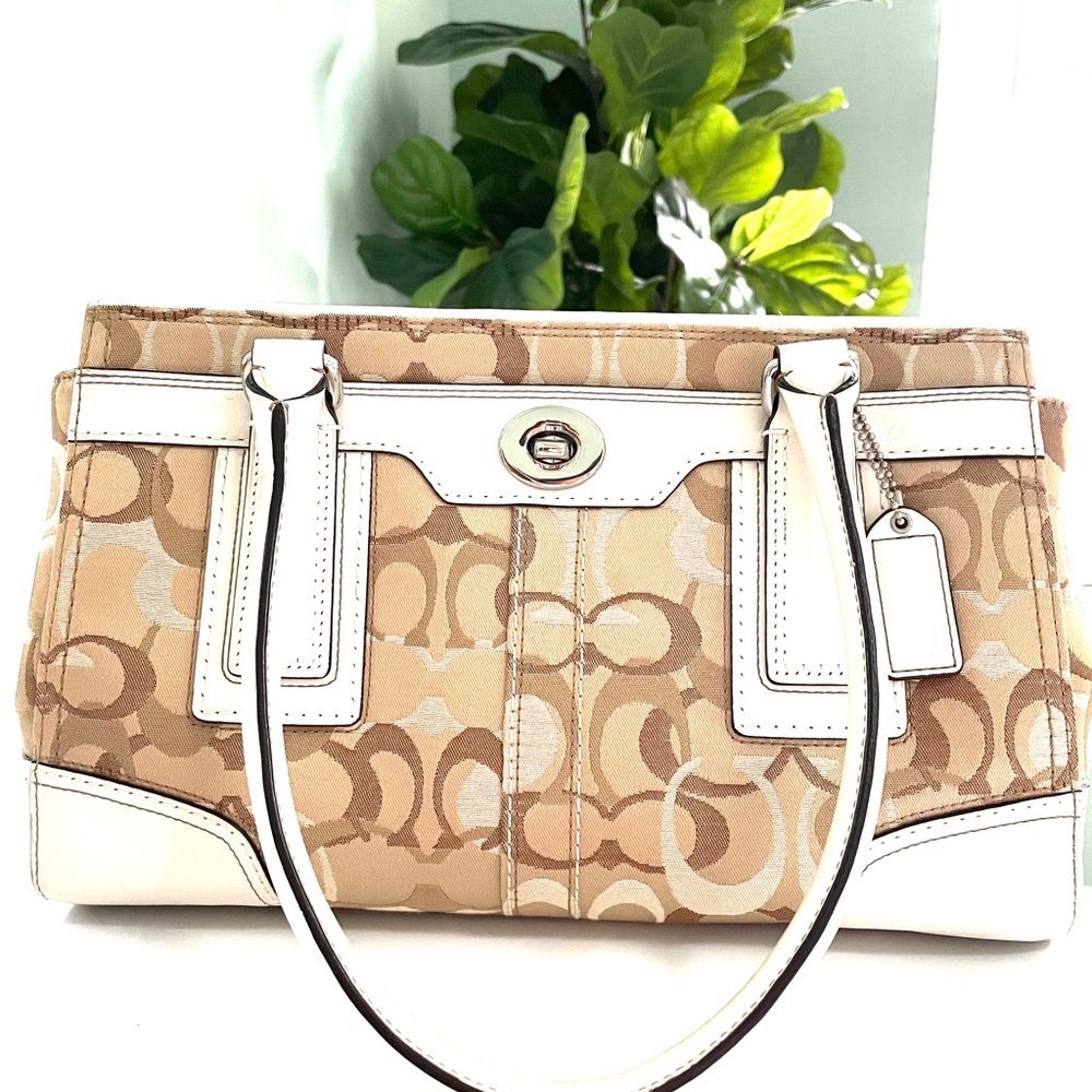 Cream/ White Coach Handbag